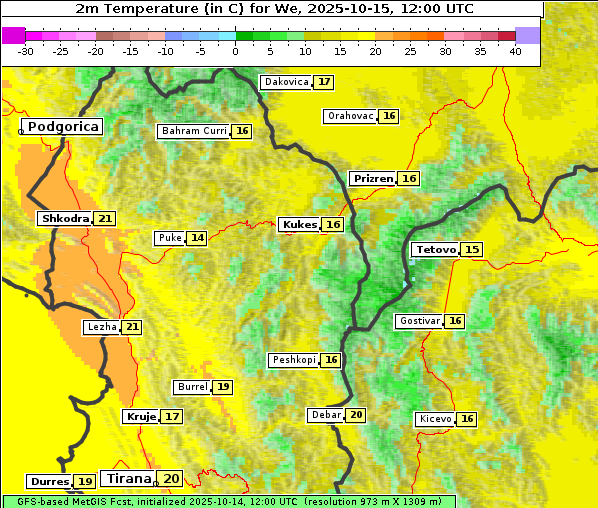Temperatur, 15. 10. 2025