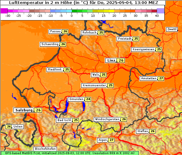 Temperatur, 4. 9. 2025