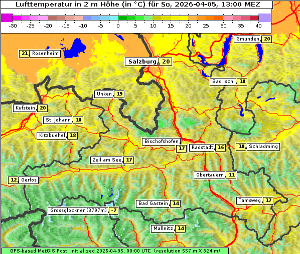 Temperatur, 5. 4. 2026