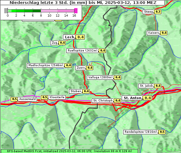 Niederschlag, 12. 3. 2025