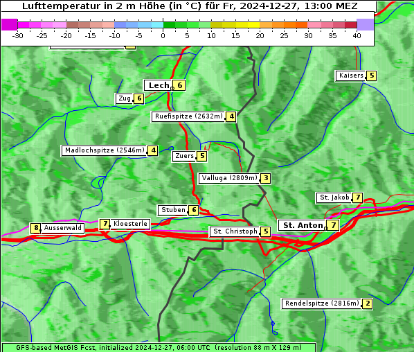 Temperatur, 27. 12. 2024