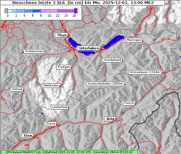 Neuschnee, 1. 12. 2025