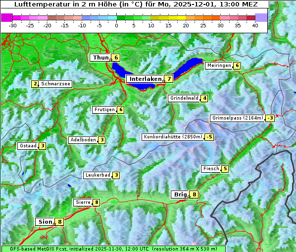 Temperatur, 1. 12. 2025