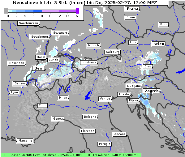 Neuschnee, 27. 2. 2025