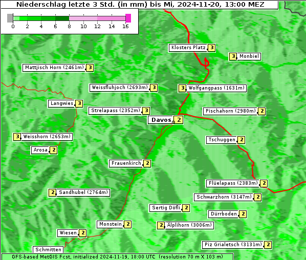 Niederschlag, 20. 11. 2024