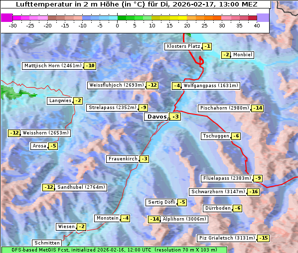 Temperatur, 17. 2. 2026