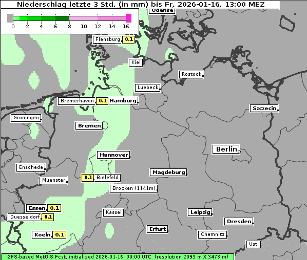 Niederschlag, 16. 1. 2026