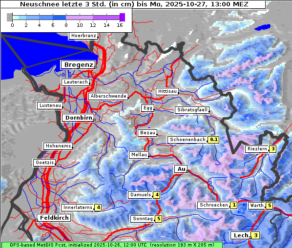 Neuschnee, 27. 10. 2025