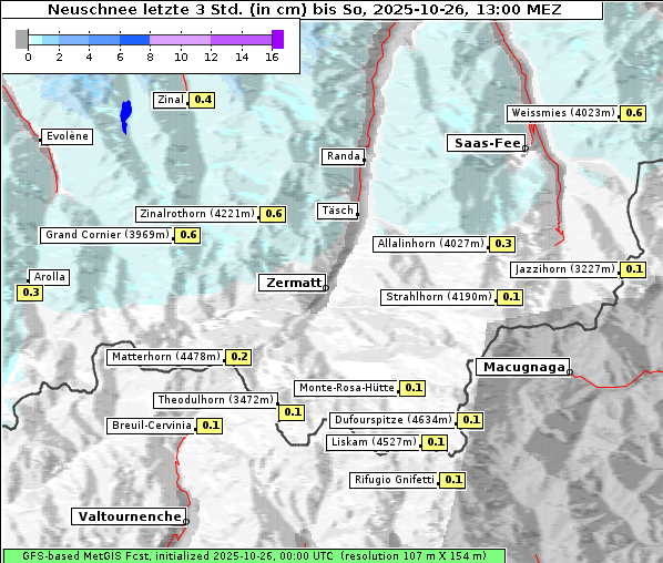 Neuschnee, 26. 10. 2025