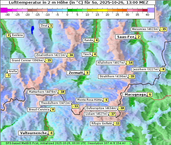 Temperatur, 26. 10. 2025