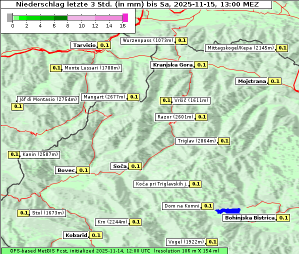 Niederschlag, 15. 11. 2025