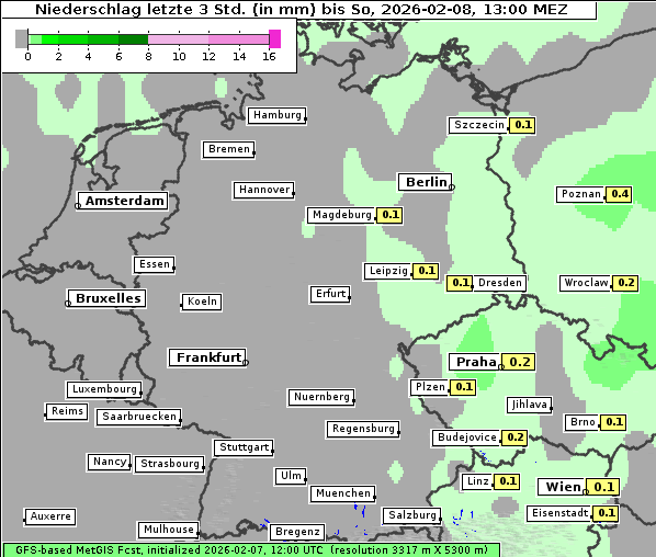 Niederschlag, 8. 2. 2026
