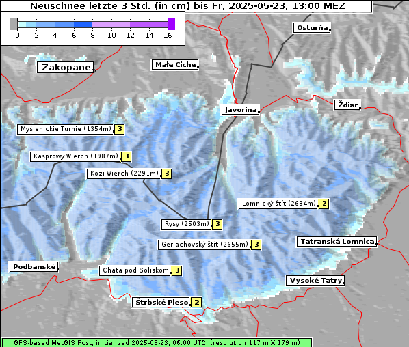 Neuschnee, 23. 5. 2025