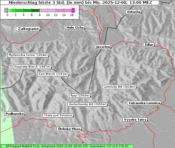 Niederschlag, 8. 12. 2025