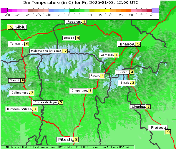 Temperatur, 3. 1. 2025