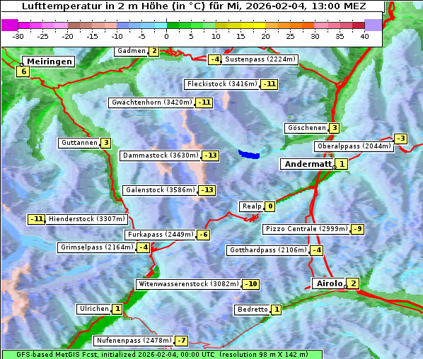 Temperatur, 4. 2. 2026