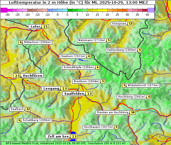 Temperatur, 29. 10. 2025