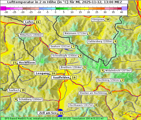 Temperatur, 12. 11. 2025