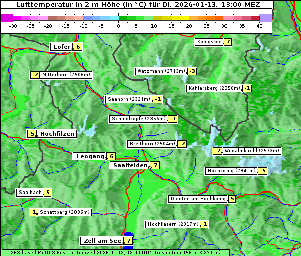 Temperatur, 13. 1. 2026