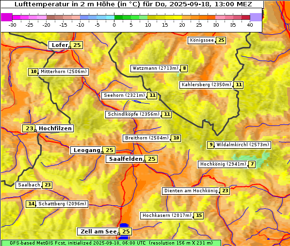 Temperatur, 18. 9. 2025