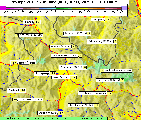 Temperatur, 14. 11. 2025