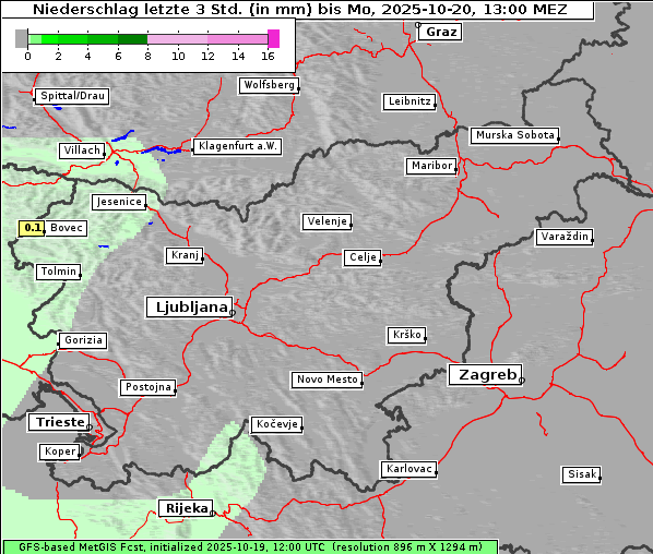 Niederschlag, 20. 10. 2025