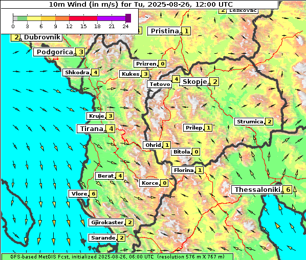 Wind, 26. 8. 2025