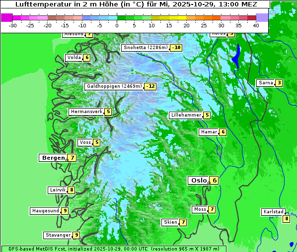 Temperatur, 29. 10. 2025
