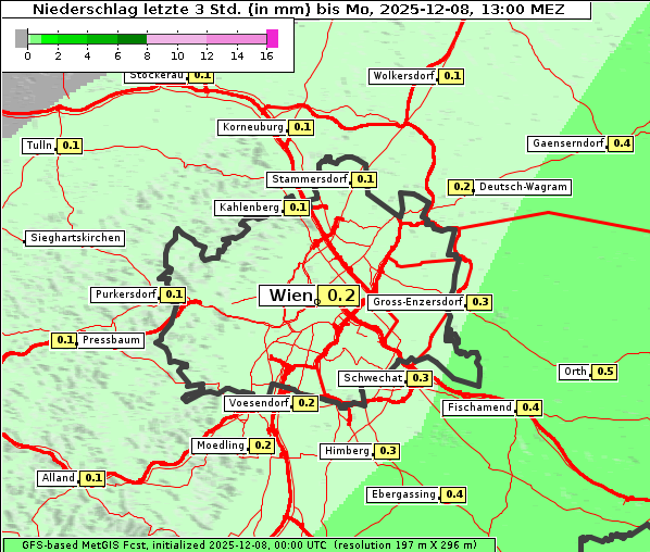 Niederschlag, 8. 12. 2025