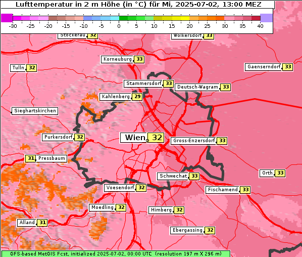 Temperatur, 2. 7. 2025