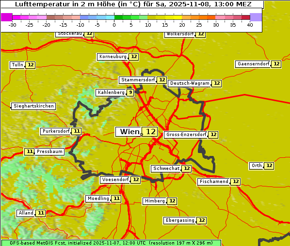 Temperatur, 8. 11. 2025