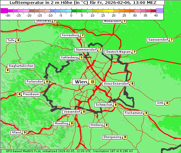 Temperatur, 6. 2. 2026