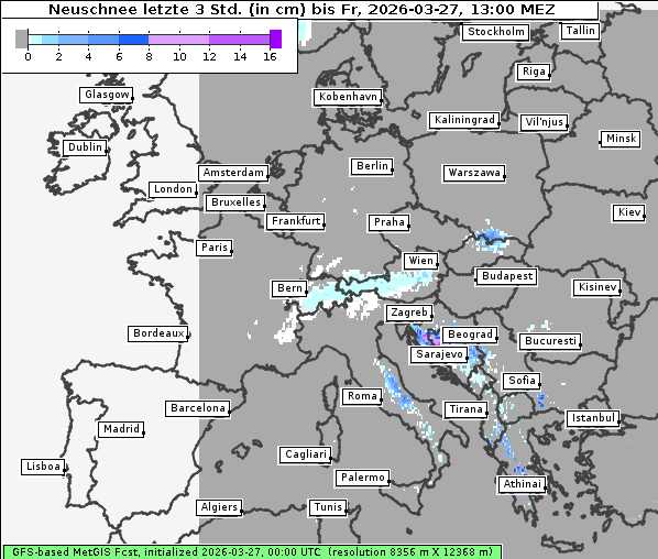 Neuschnee, 27. 3. 2026