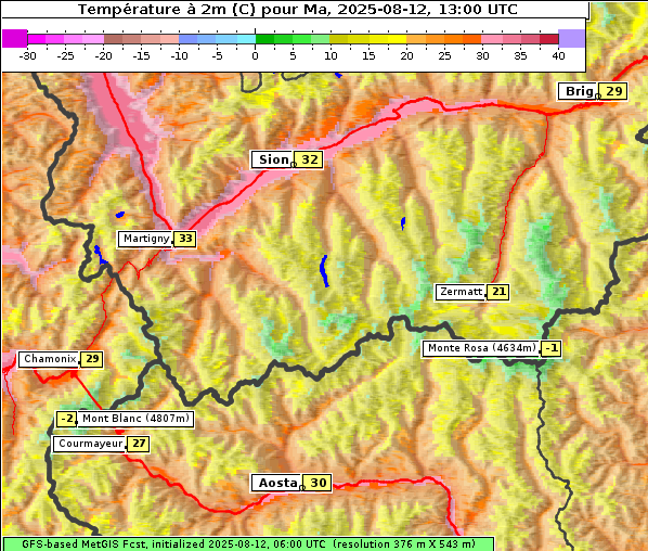 Temperatur, 12. 8. 2025