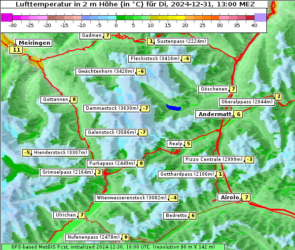 Temperatur, 31. 12. 2024