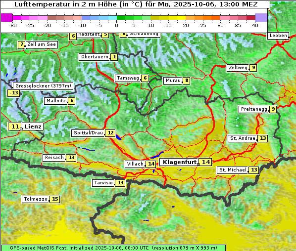 Temperatur, 6. 10. 2025