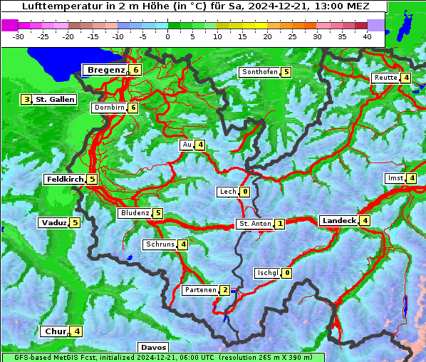 Temperatur, 21. 12. 2024