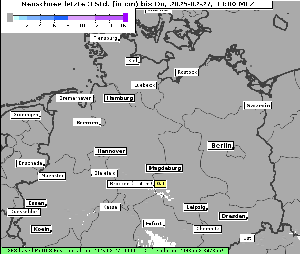 Neuschnee, 27. 2. 2025