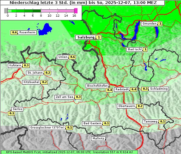 Niederschlag, 7. 12. 2025