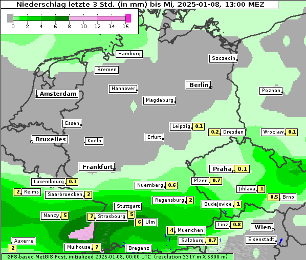 Niederschlag, 8. 1. 2025