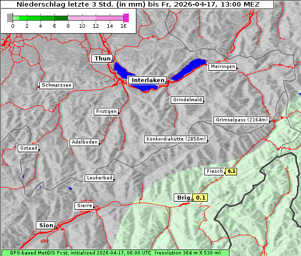 Niederschlag, 17. 4. 2026