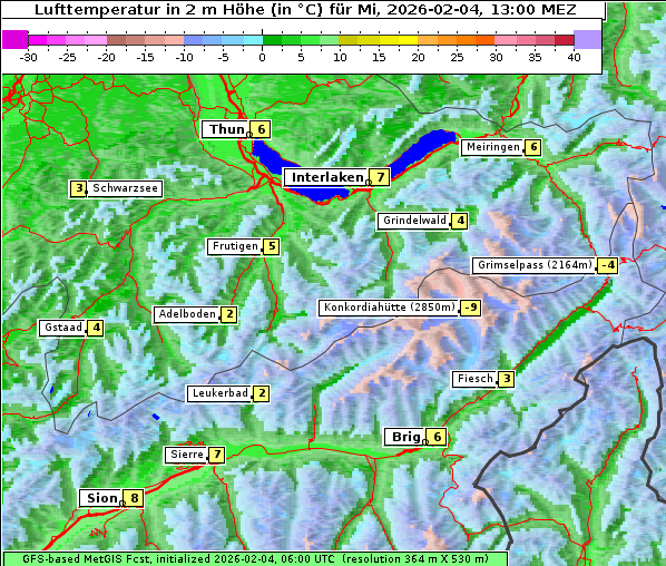 Temperatur, 4. 2. 2026