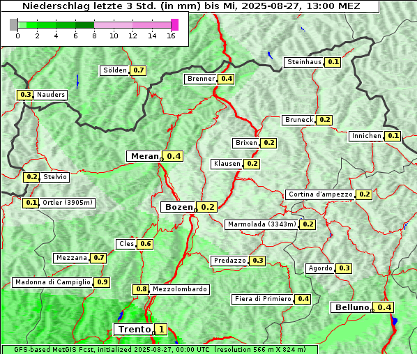 Niederschlag, 27. 8. 2025