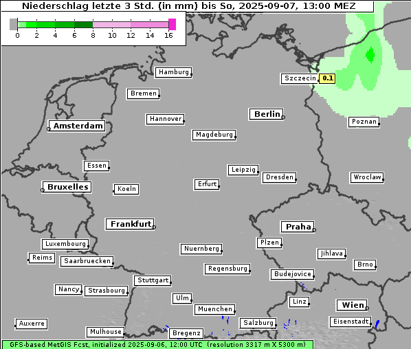 Niederschlag, 7. 9. 2025