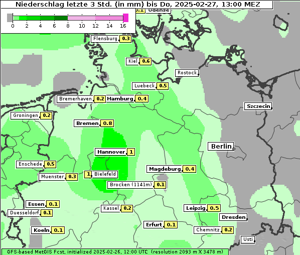 Niederschlag, 27. 2. 2025