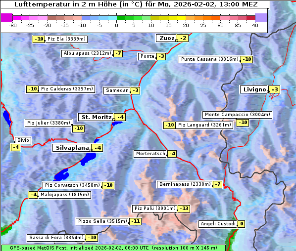 Temperatur, 2. 2. 2026