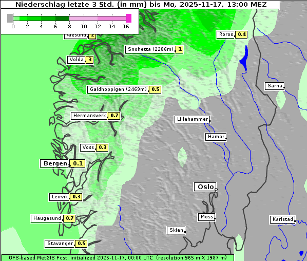 Niederschlag, 17. 11. 2025