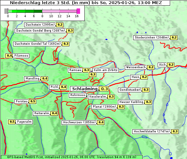 Niederschlag, 26. 1. 2025