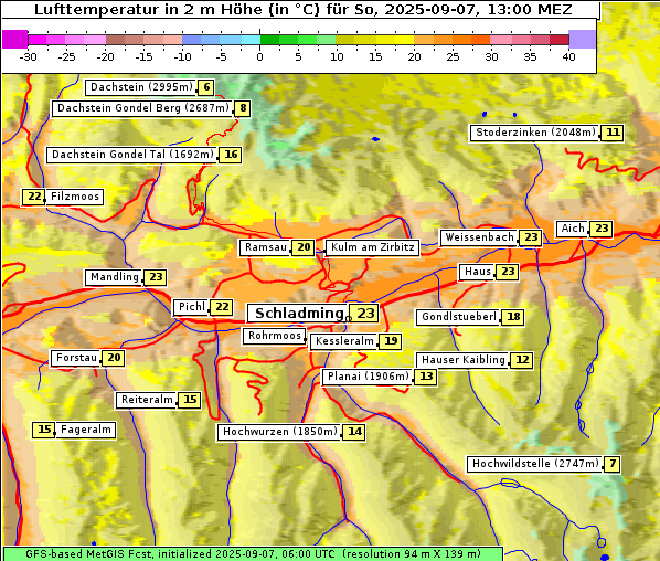 Temperatur, 7. 9. 2025