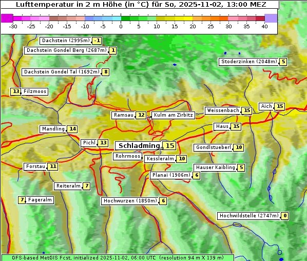 Temperatur, 2. 11. 2025
